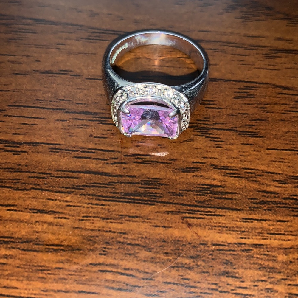 Silver/Amethyst Ice Statement Ring - image 2